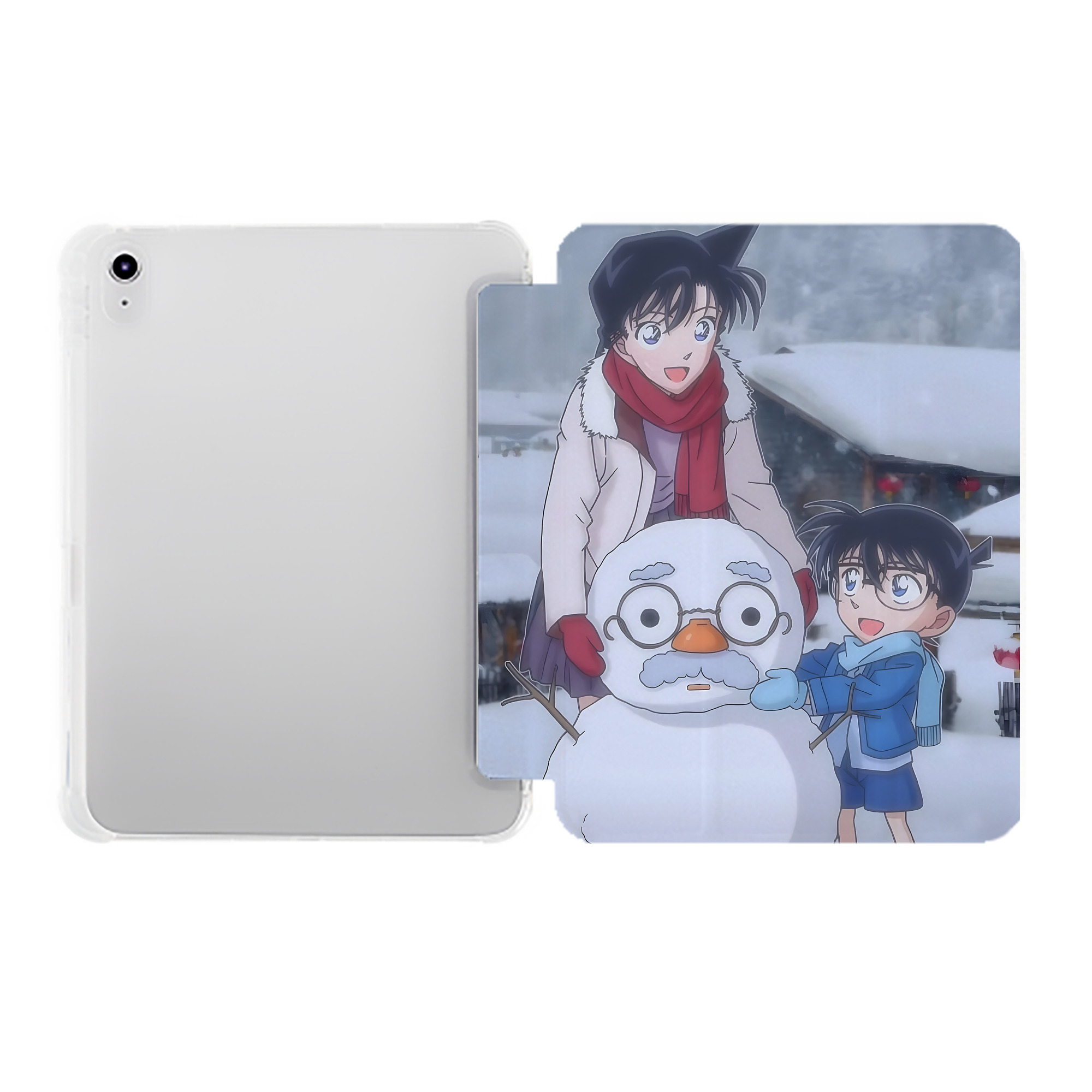 （画像用） 名探偵コナン Detective Conan IPad ケース ペン収納付き 三つ折りスタンド PUレザー×シリコン 対応機種9.5/10.5/10.9インチ